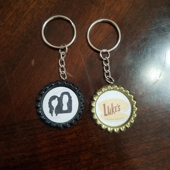 Gilmore Girls Bottle Cap Keychains